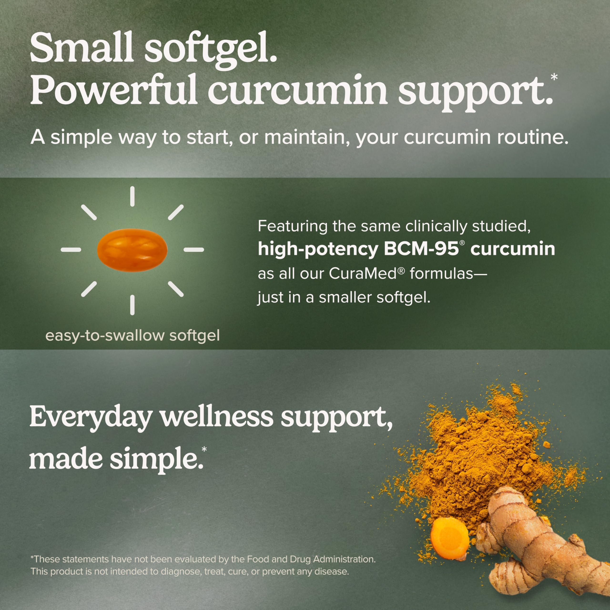 Terry Naturally CuraMed 375 mg - BCM-95 Curcumin Supplement - Brain, Liver and Immune Health Support - Enhanced Absorption Turmeric Complex - 60 Softgels - Pack of 2