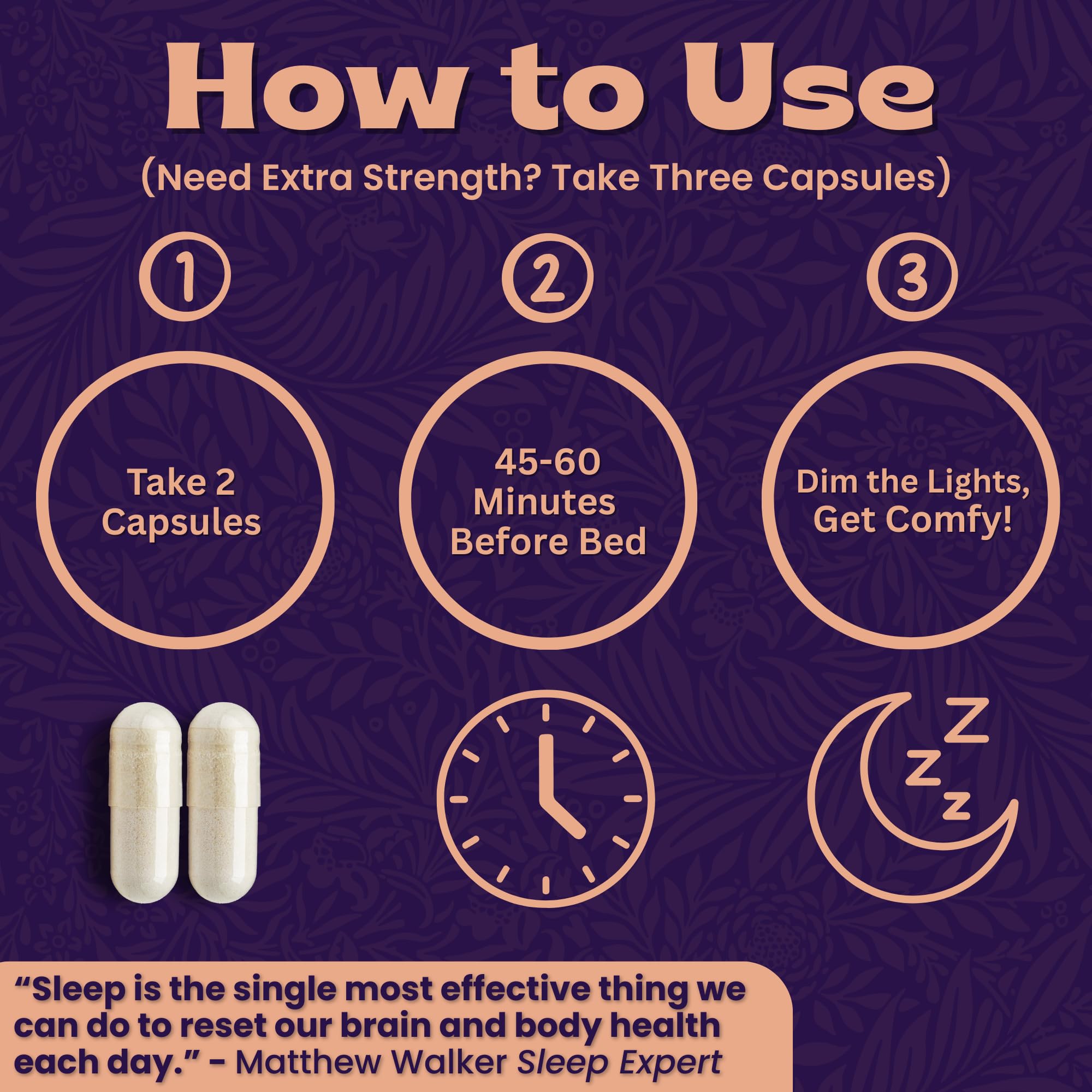 Local Nutrition Natural Sleep Aid with Magnesium Glycinate, Reishi Mushroom Extract, L-Theanine, Apigenin, and Melatonin - Sleep Supplement for Adults Seeking Deep Rest - 60 Capsules, Made in the USA