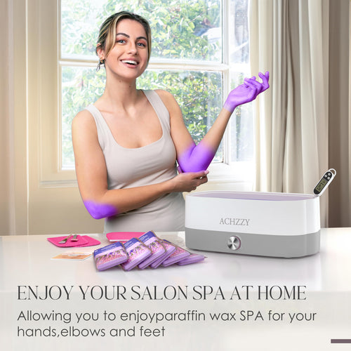 Achzzy Paraffin Wax Machine for Hands and Feet, 4000ml Paraffin Bath, Paraffin Wax Warmer with Refills, Nourishing and Moisturizing, Professional-Grade Spa Treatment for Soft and Smooth Skin