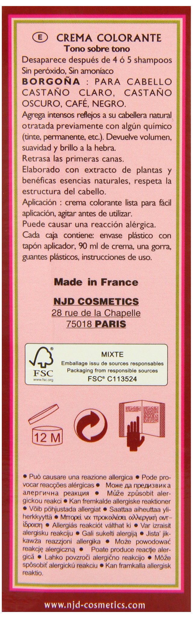 Henne Color Henna Hair Colouring Cream - AUBURN - 3 oz