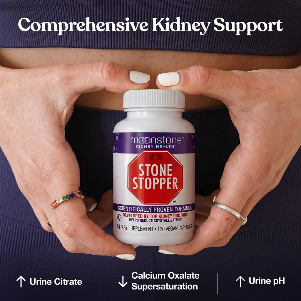 Moonstone Stone Stopper Capsules, Kidney Stone Prevention, Calcium Oxalate Protector, Alkali Citrate Support Supplement, Developed by Urologists to Support Kidney Health, 90 Day Supply (360 Count)