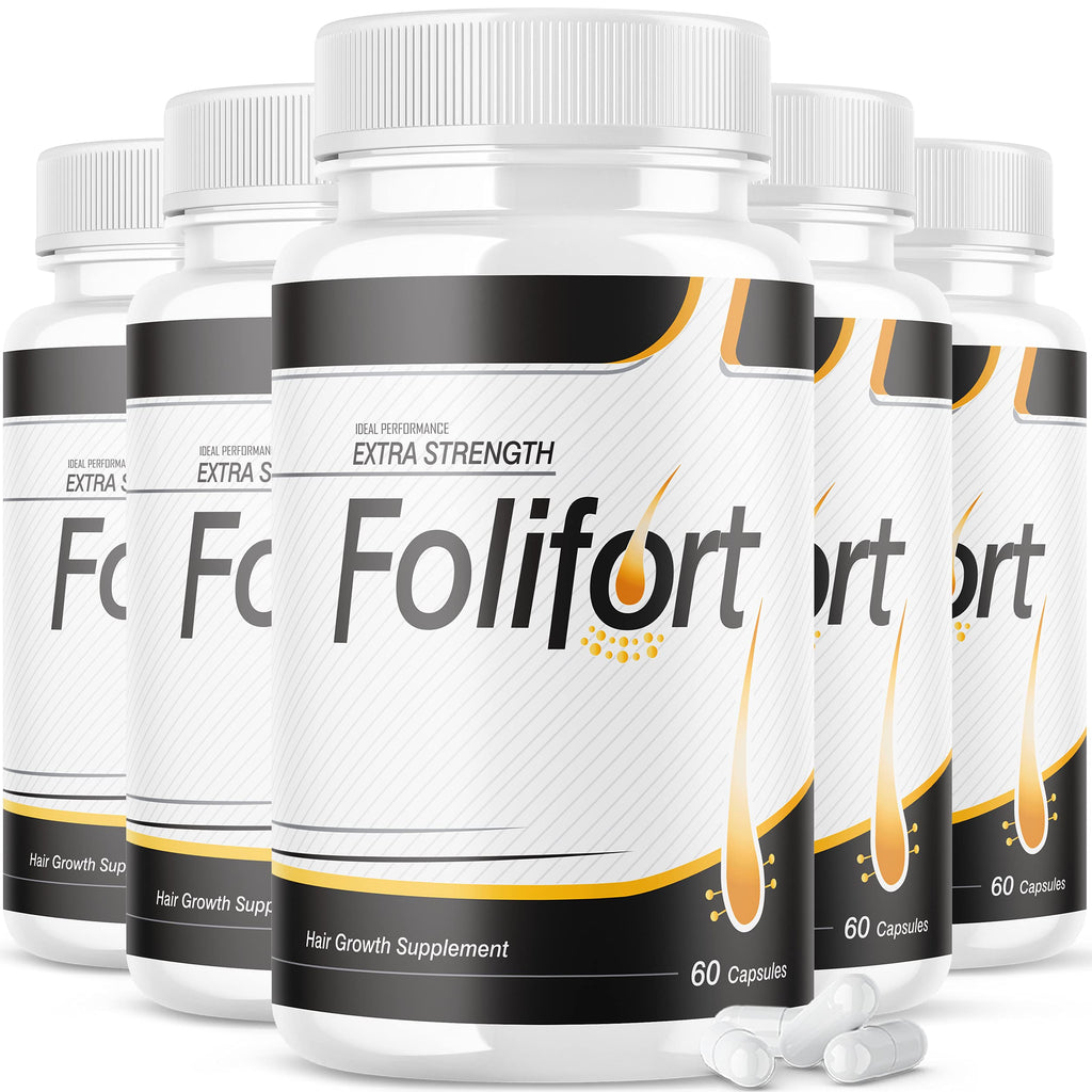 IDEAL PERFORMANCE (5 Pack) Folifort Hair Growth Pills Felfort Extra Strength Vitamins Reviews Suppliment (300 Capsules)