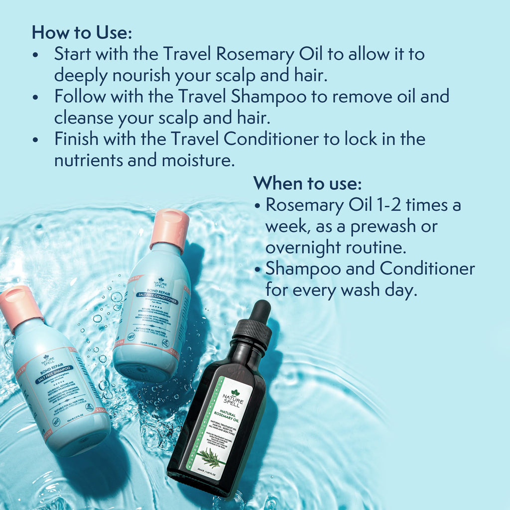 Nature Spell Bond Repair Travel Set, Vegan, Set of 3
