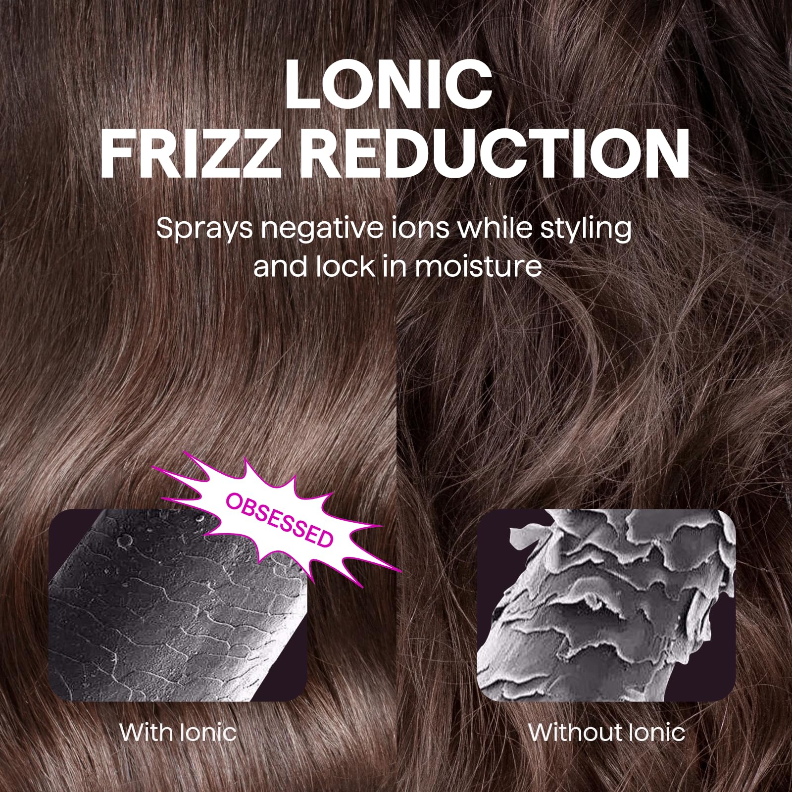 Wavytalk Updated Version Thermal Brush for Blowout Look, Blowout Express 1.5 Inch Ionic Thermal Round Brush Makes Hair Smoother Get Natural Curls, Dual Voltage, Easy to Use