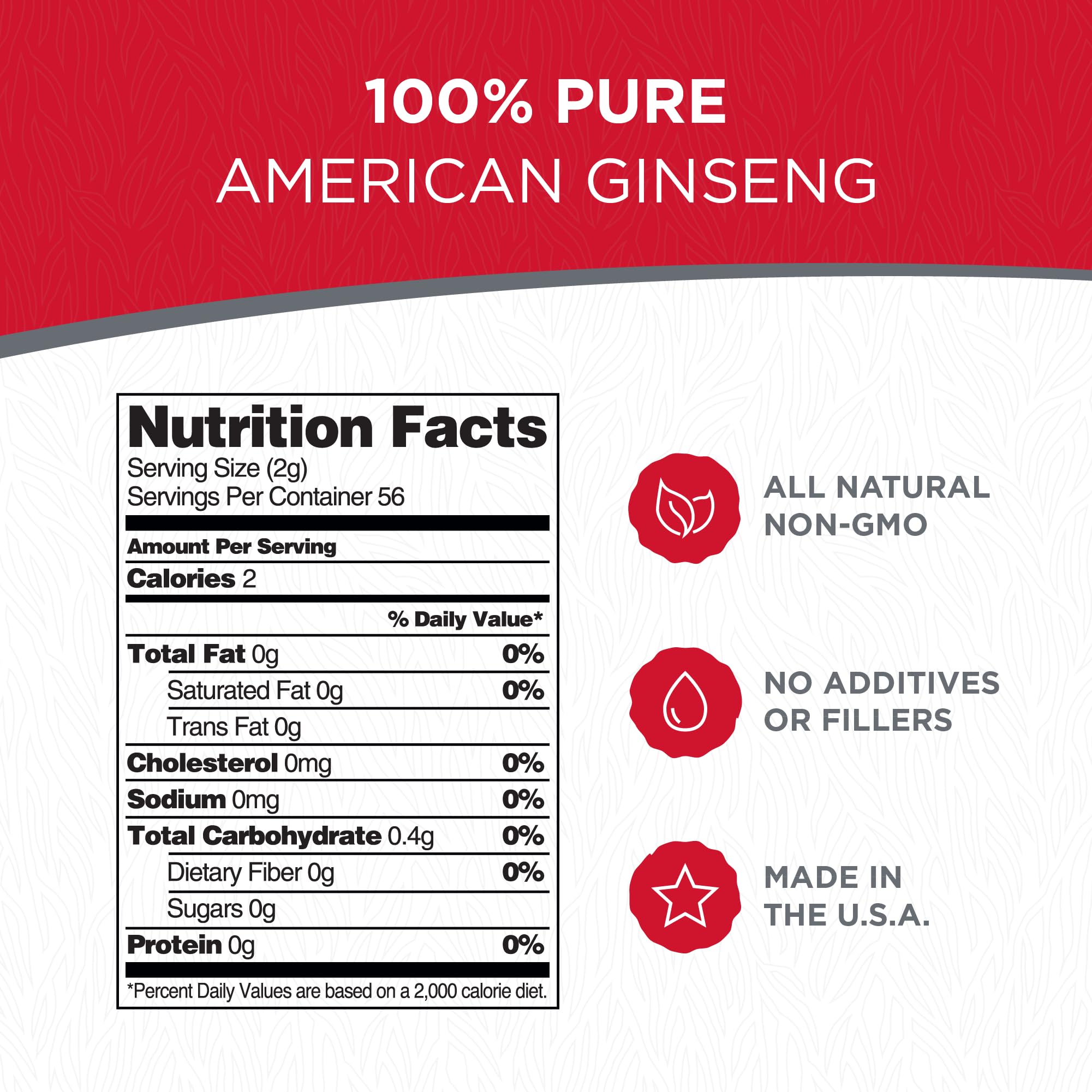 Dairyland American Ginseng Roots 西洋参 - 4 oz Pack of Wisconsin Ginseng Root - Authentic American Ginseng - Non-GMO, Gluten Free Whole Ginseng - Use This Herbal Supplement in Soup, Tea, Congee