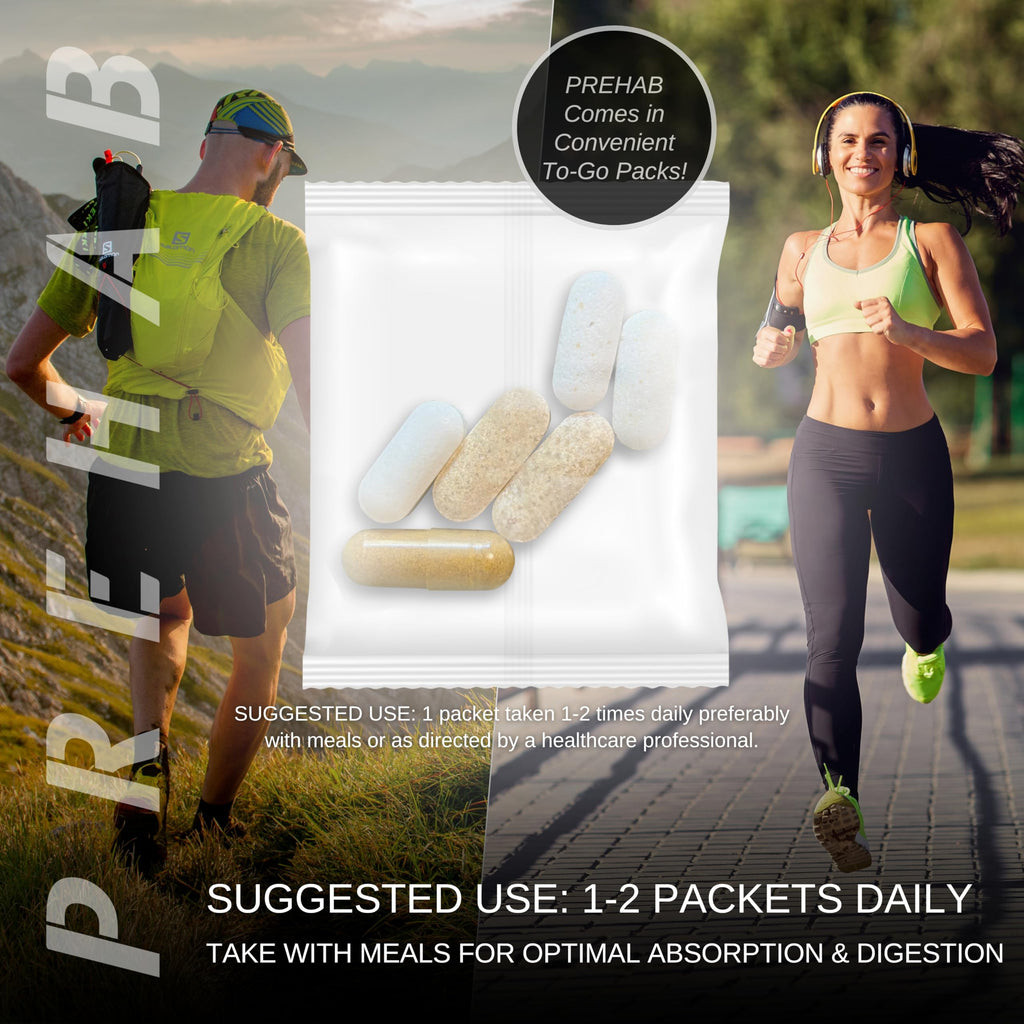 PREHAB Tendon + Ligament + Total Joint Support | #1 Joint Supplement for Athletes | 40 Ingredient Super Complex | Glucosamine Chondroitin MSM Turmeric | Premium Tendon Ligament Joint Supplement