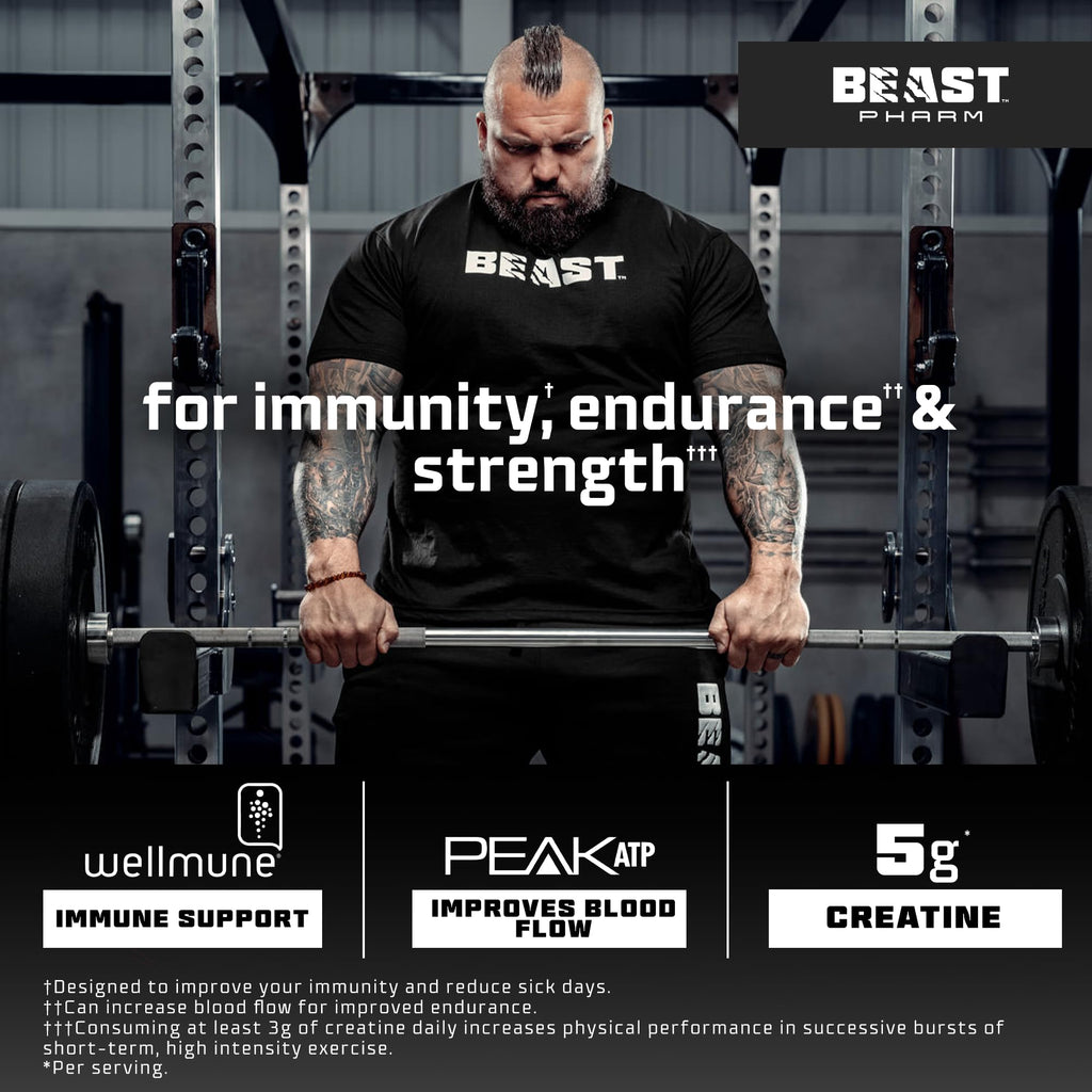 Beast Big D with Creatine Monohydrate Powder 30 Servings, Cranberry