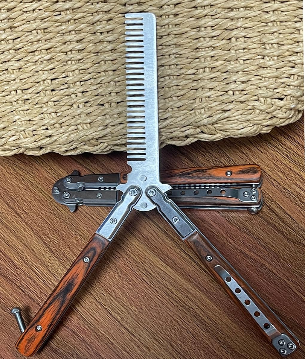 1 x Butterfly Comb Metal Stainless Steel Durable Foldable