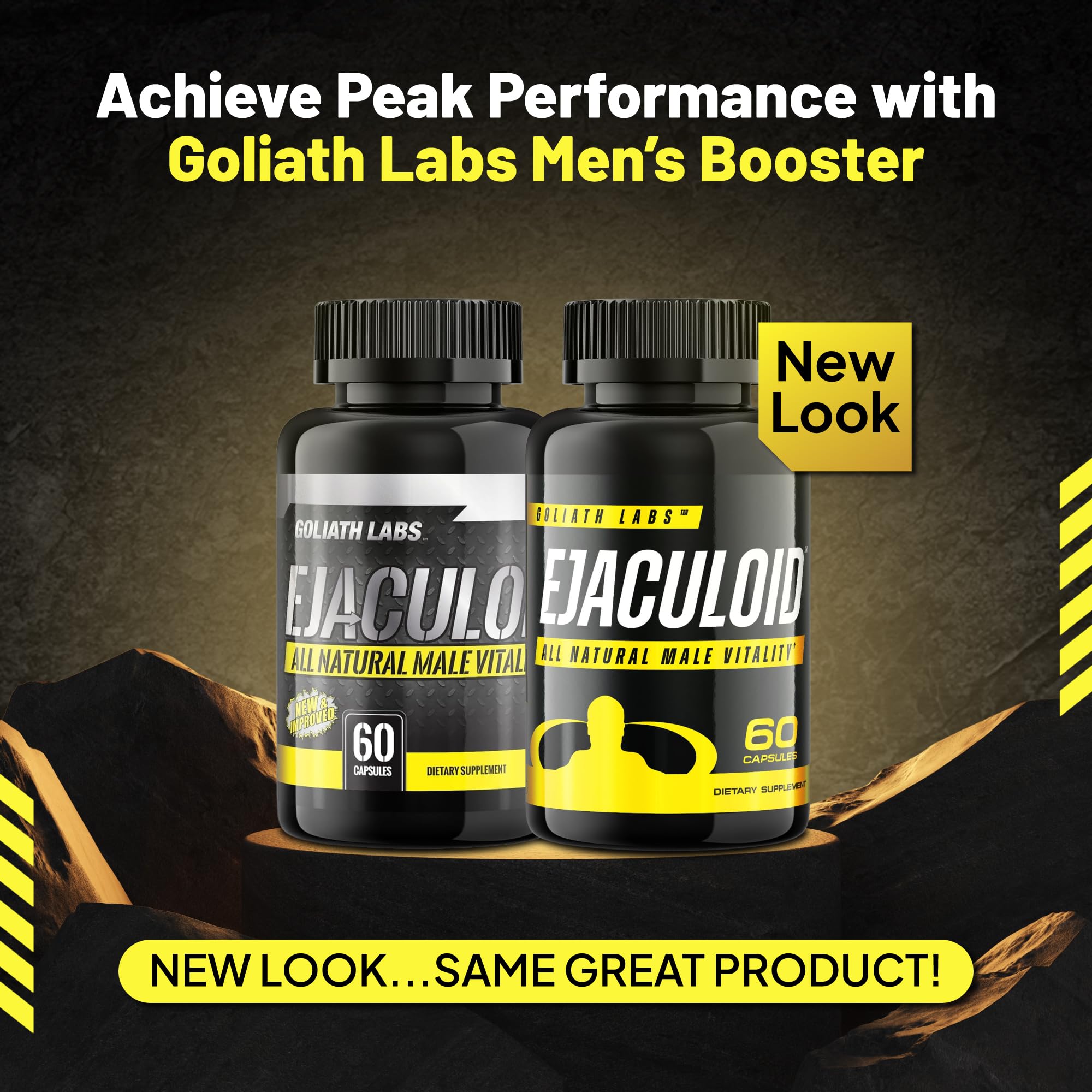 Goliath Labs Men's Gym Performance Booster Capsules [60 Veg Capsules/Bottle] Natural Strength Gainer Pills for - Supports Muscle Growth and Energy - Multivitamin Health Supplements for Athletes