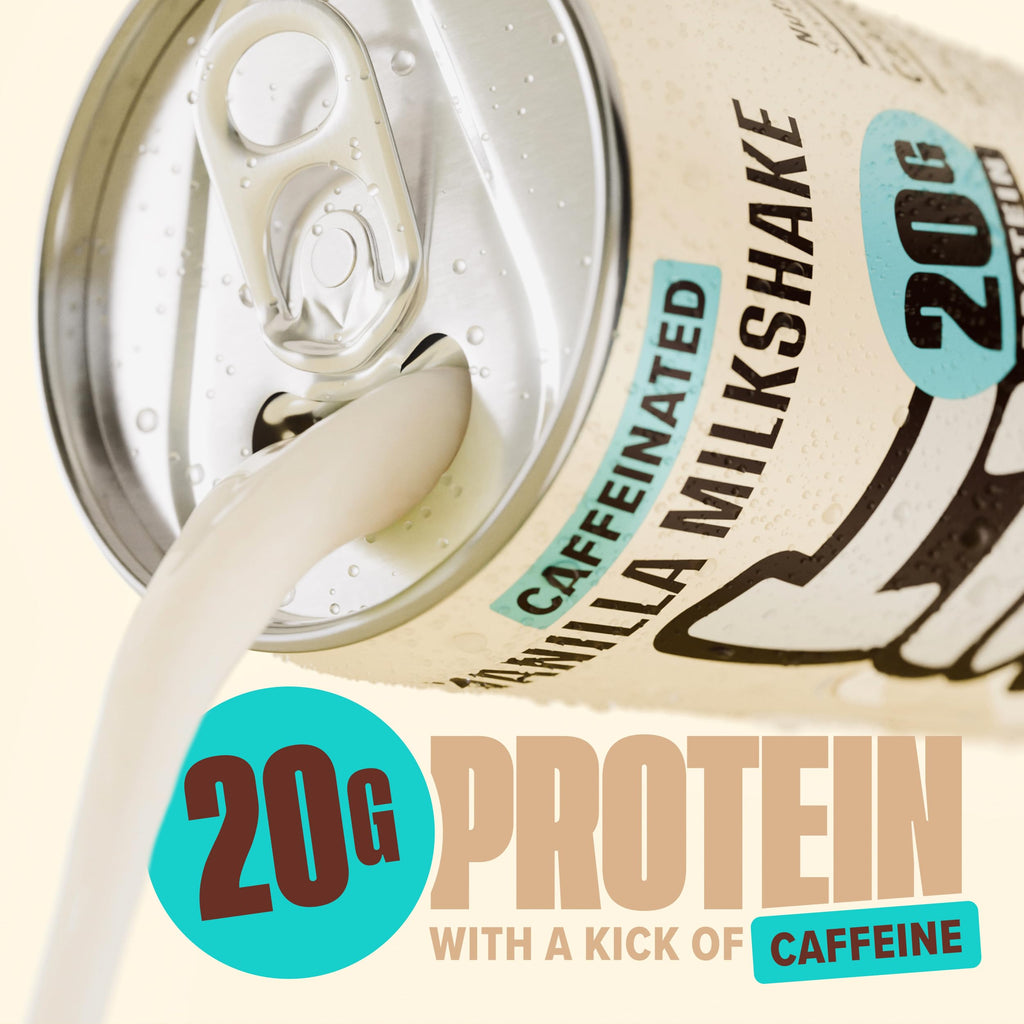 Spylt High Protein Vanilla Milkshake with 60mg Caffeine & 20g Protein - 90 Calories, Ready to Drink, Sugar Free, Lactose Free Milk, Perfect for Workout Recovery & Afternoon Pick Me Up - 12 Count - Packaging May Vary