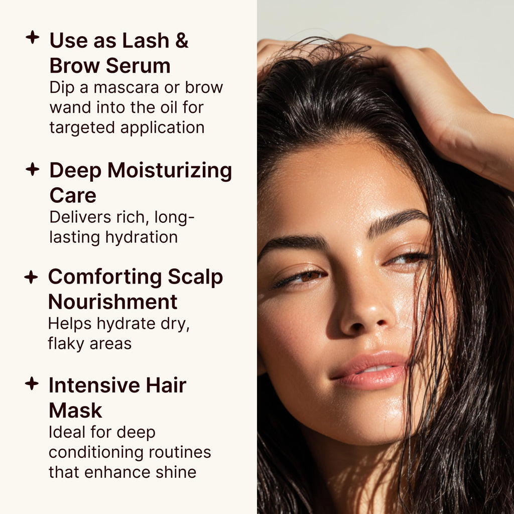 SOULSATION Organic Castor Oil 100% Pure (4oz) - For Eyelashes, Eyebrows, Face, Hair & Skin - Cold Pressed Unrefined Glass Bottle