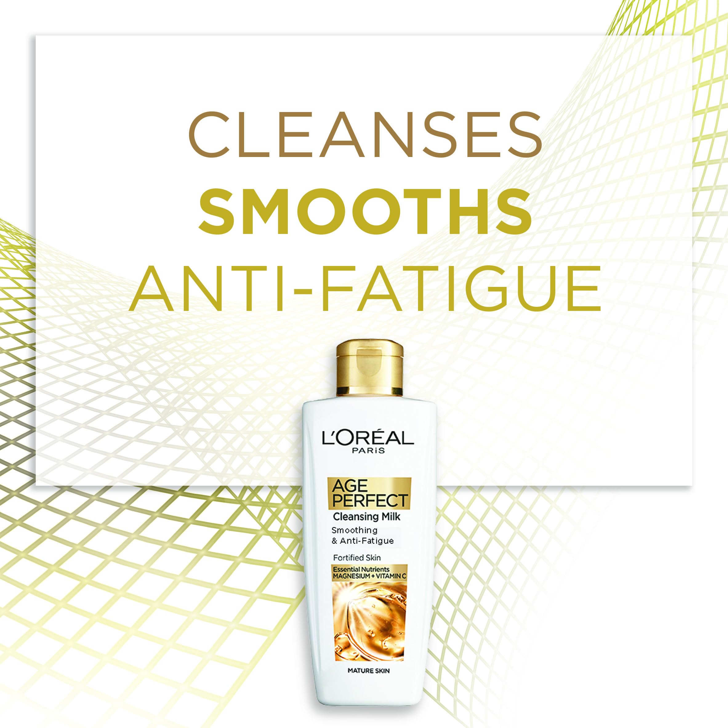 L'Oreal Paris Smoothing Cleansing Milk, Age Perfect, with Vitamin C, 200ml
