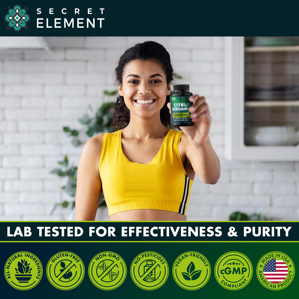 (2 PACK) Citrus Bergamot Extract 1000mg - Citrus Bergamot Supplement for Circulatory Health, Immunity, and Graceful Aging - 2x the potency of Citrus Bergamot 500mg - 240 Vegan Citrus Bergamot Capsules