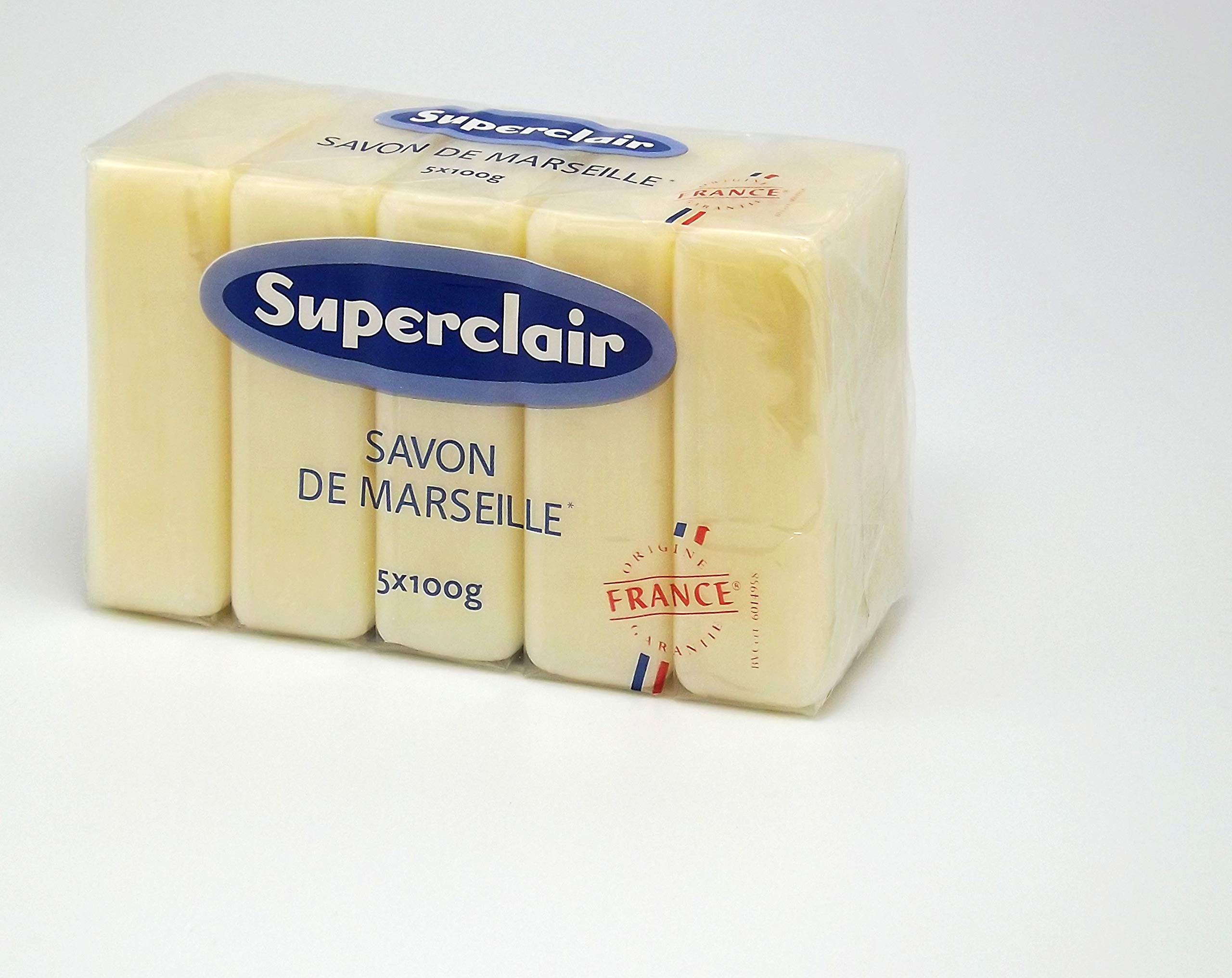 Lot de 5 savonnettes Marseille 100g
