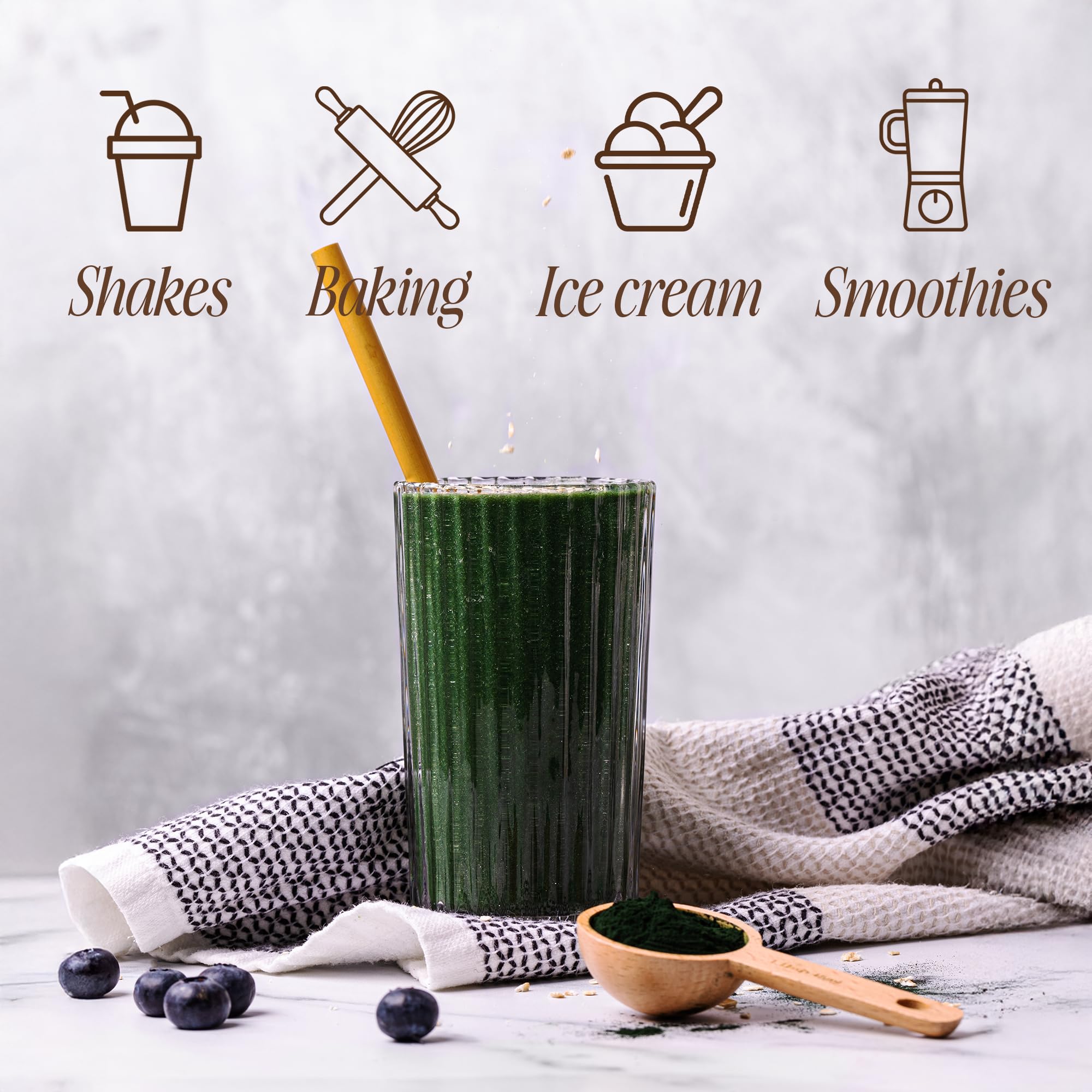 Sevenhills Wholefoods Organic Spirulina Powder 500g | Certified Organic | Nutrient-Dense | 100% Pure & Natural