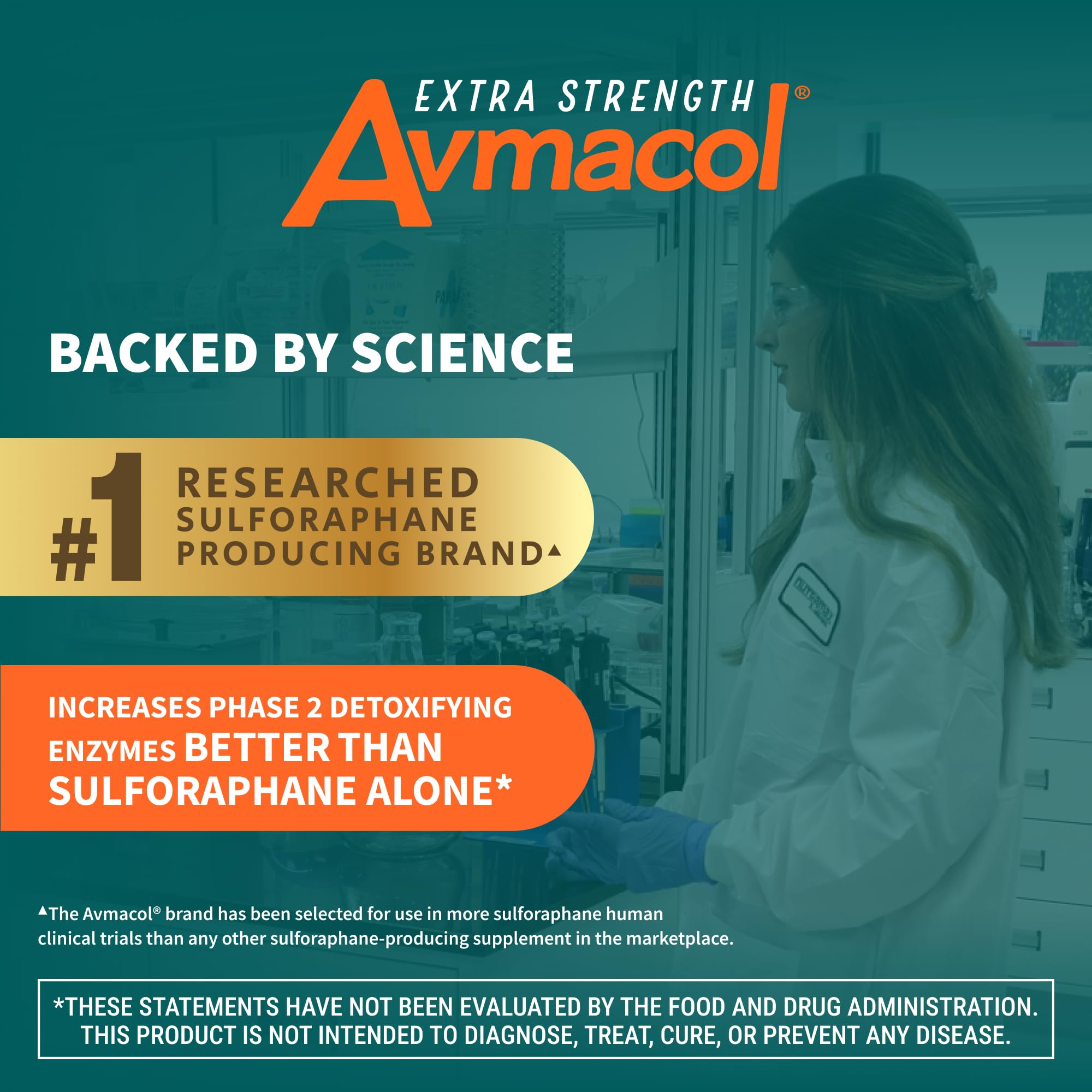 Nutramax Laboratories Avmacol Extra Strength #1 Researched Sulforaphane-Producing Brand for Detoxification with Glucoraphanin and Active Myrosinase, Immune Health, Adults & Children, 30 Tablets