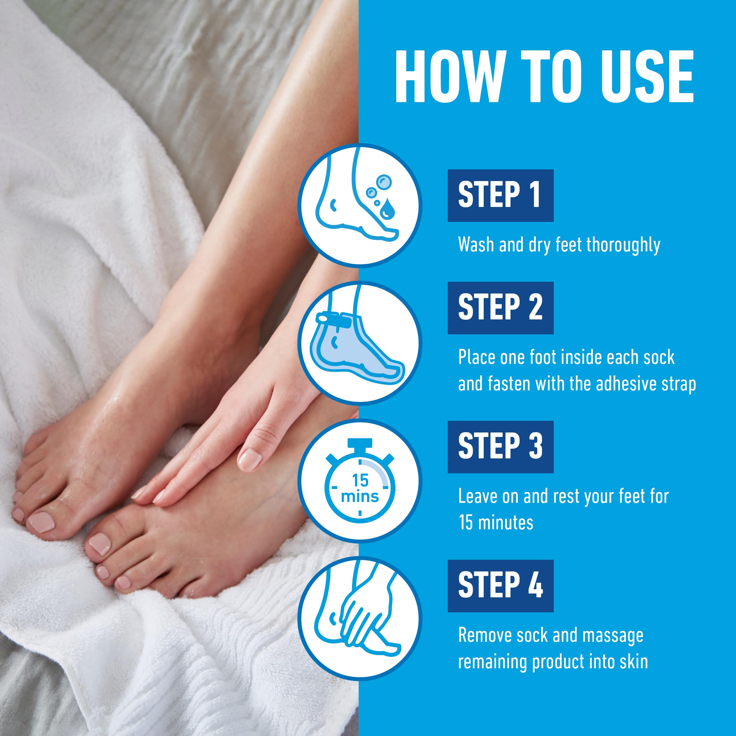 O’Keeffe’s Healthy Feet Foot Mask – Intensive Moisturising Sock Treatment for Extremely Dry, Rough Feet & Cracked Heels – Visible Results in One Use (2 Pairs)