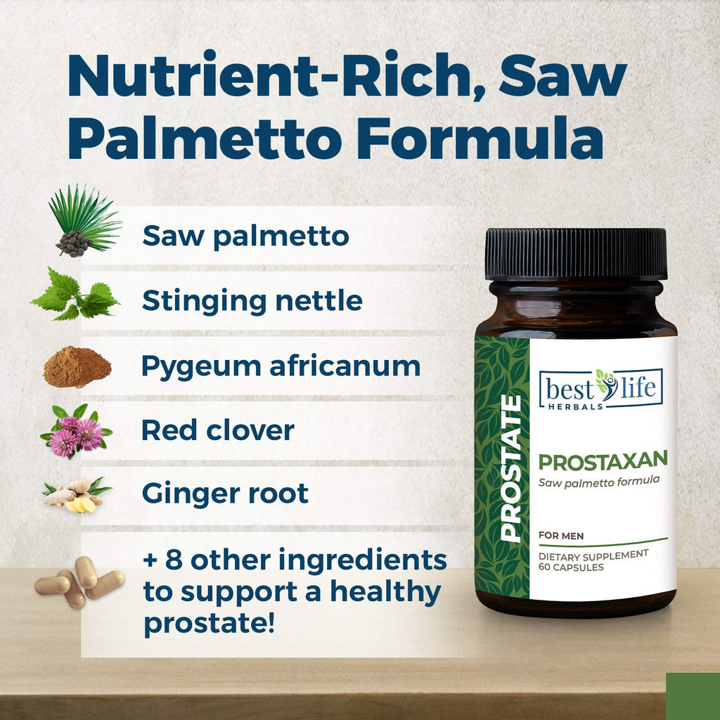 ProstaXan Saw Palmetto Supplement for Men’s Prostate and Bladder Health - 2 Bottles