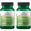 Swanson Lactobacillus Rhamnosus with FOS - 5 Billion CFU - Digestive Health Support with Fructooligosaccharides - Probiotic Support for Gastrointestinal Health* - Vegan - 60 Veggie Caps (2 Pack)