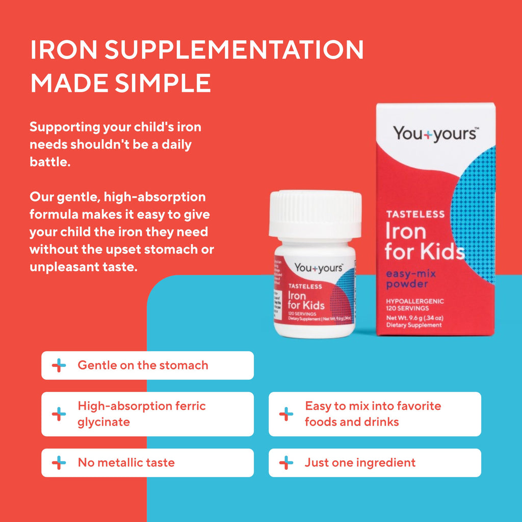 Tasteless Iron for Kids + Toddlers- 4-Month Supply | Just One Ingredient