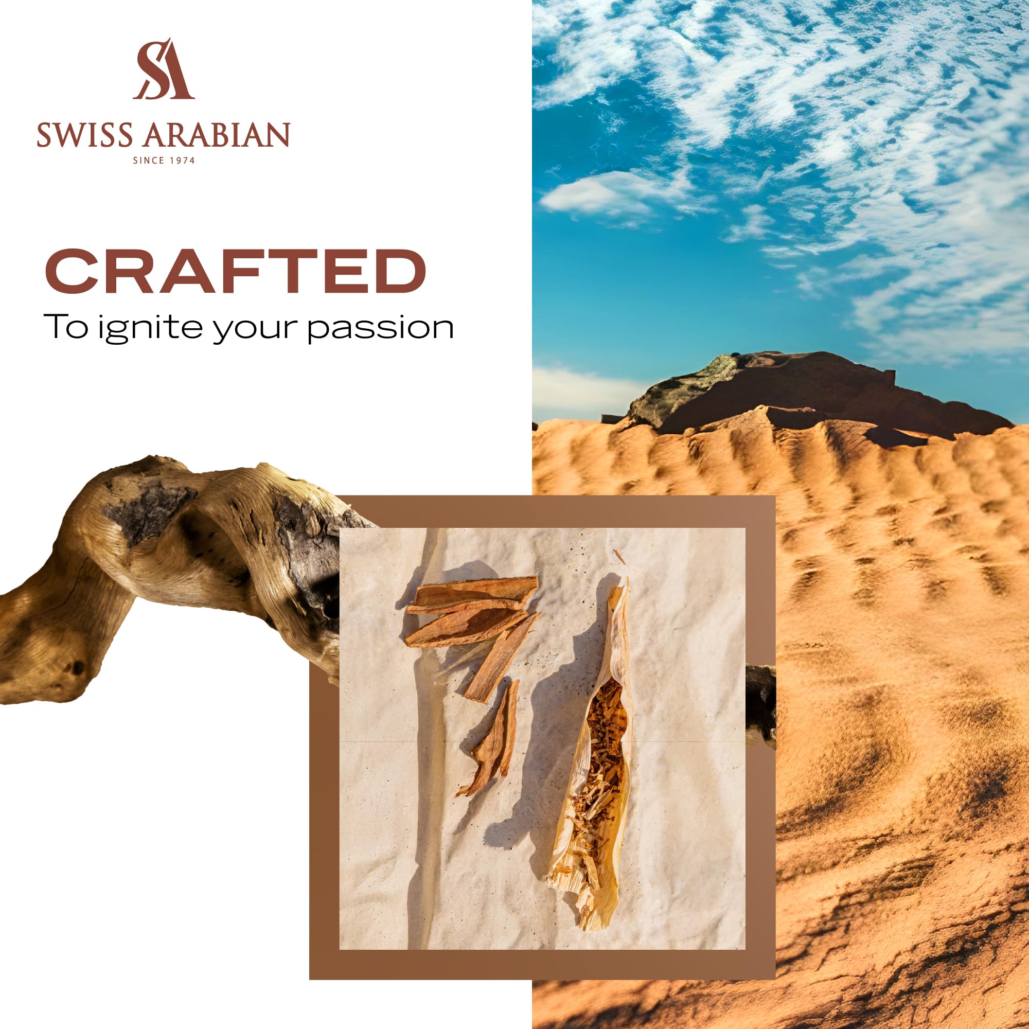 Swiss Arabian Shaghaf Oud - Luxury Products From Dubai - Long Lasting, Addictive Personal EDP Spray Fragrance - Seductive Signature Aroma - 2.5 Oz