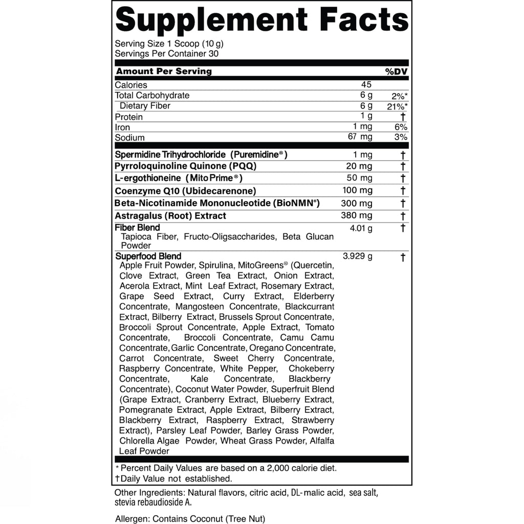 Advanced Bionutritionals Pep Tonic Powdered Superfood Formula 50 Fruits, Vegetables, Herbs, and Superfoods - Vegan, Vegetarian - 9.84 OZ - 279 g