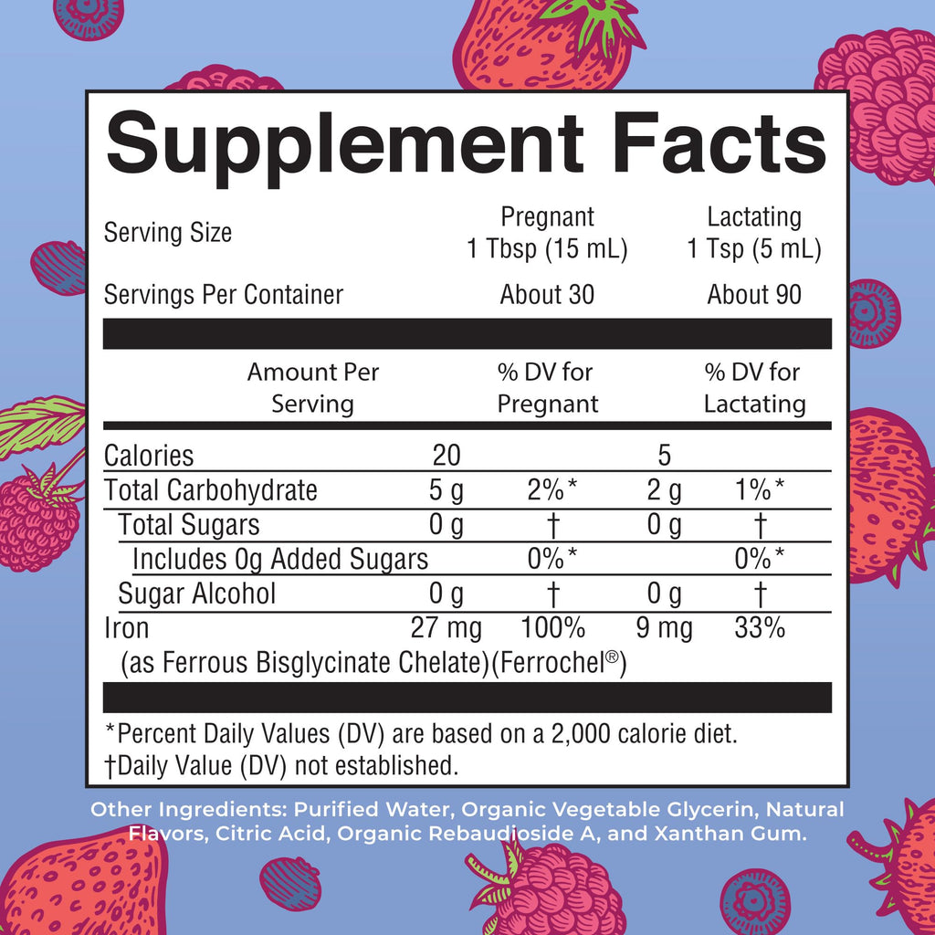MaryRuth’s Prenatal Postnatal Iron Liquid | Iron Supplement for Prenatal & Postnatal | Bioavailable Ferrochel | Red Blood Cell Production | Sugar Free | Vegan | Non-GMO | Gluten Free | 15.22 Fl Oz