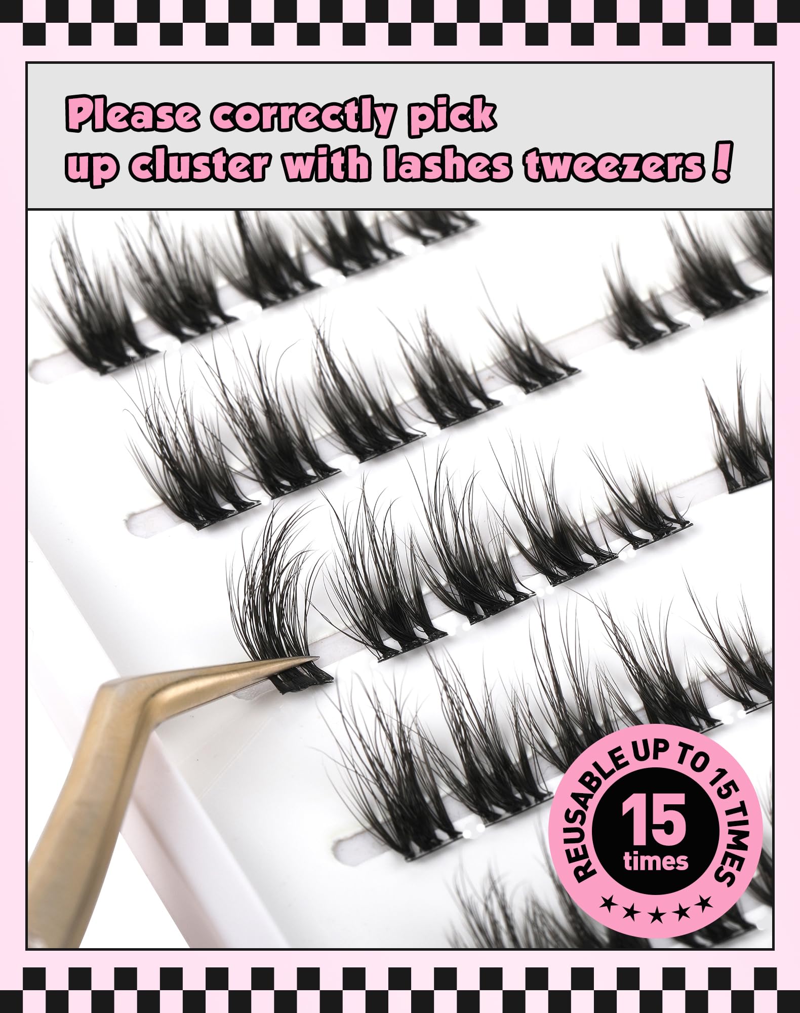 Lash Clusters 7 Pairs Cluster Lashes Natural Look DIY Lash Extension Lashes That Look Like Extensions Wispy Lashes Fluffy Eyelash Clusters Thin Band & Soft