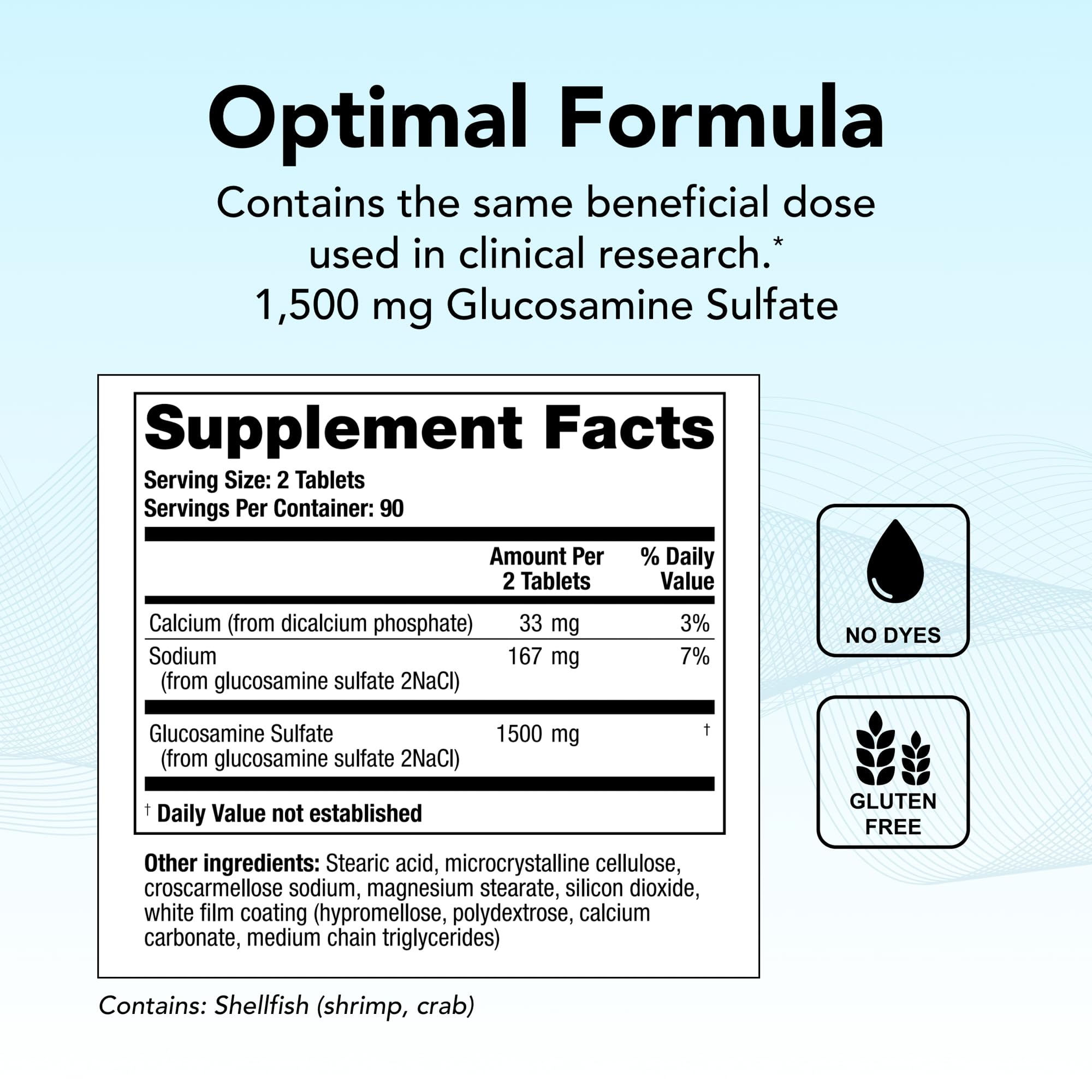 Theralogix OptiFlex-G Glucosamine Sulfate - 90-Day Supply - Joint Support Supplement - Supports Joint Health for Men & Women - Glucosamine Joint Supplement - NSF Certified - 180 Tablets