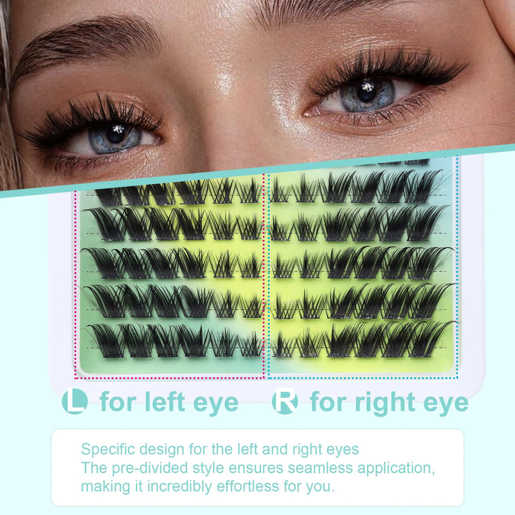Obeyalash Cat Eye Cluster Lashes C Curl Wispy Lash Clusters Natural Look