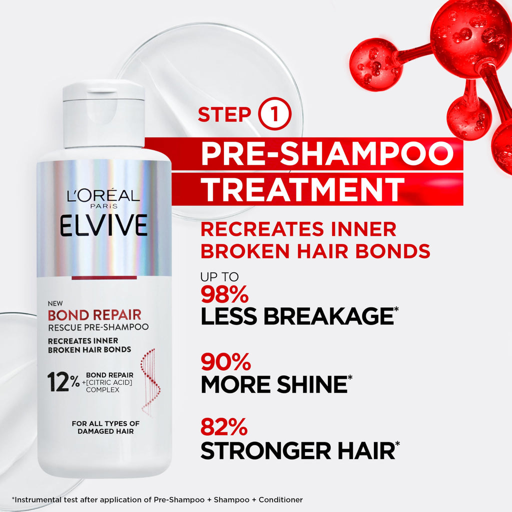 L'Oréal Paris Elvive Bond Repair Pre-Shampoo for Damaged Hair, 200ml