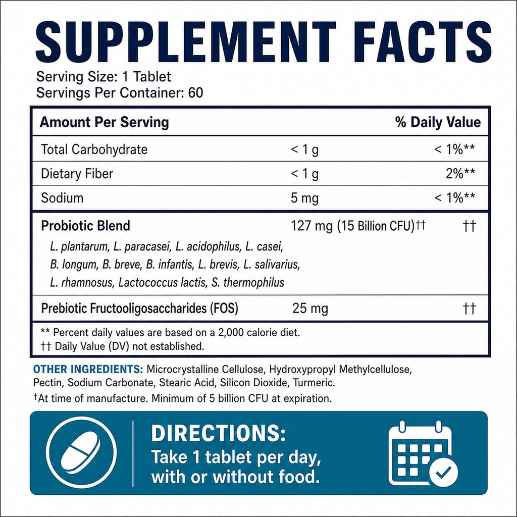 Balance ONE Probiotic for Women & Men, 15 Billion CFU, 12 Strains, 60 Count