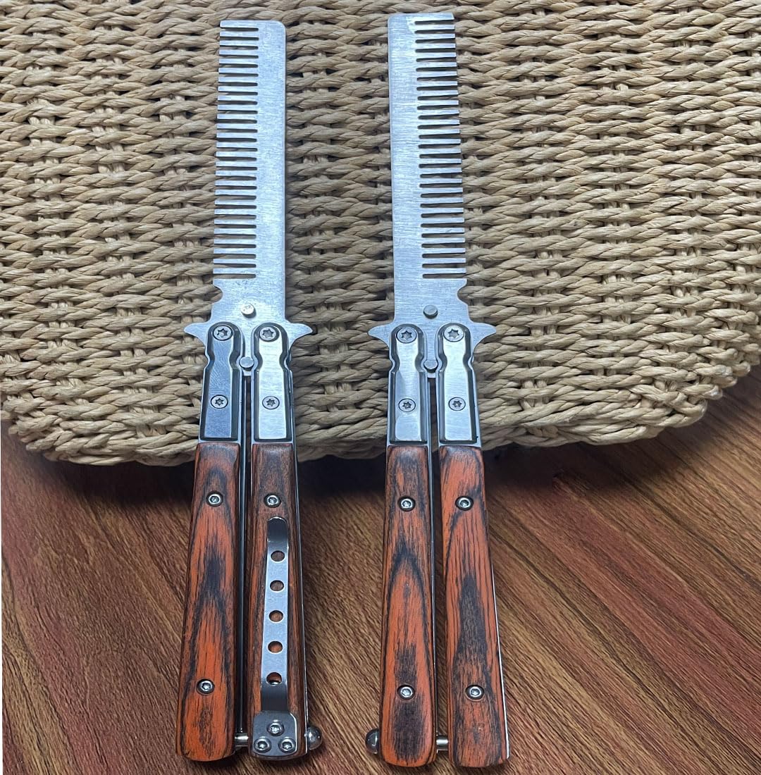 1 x Butterfly Comb Metal Stainless Steel Durable Foldable