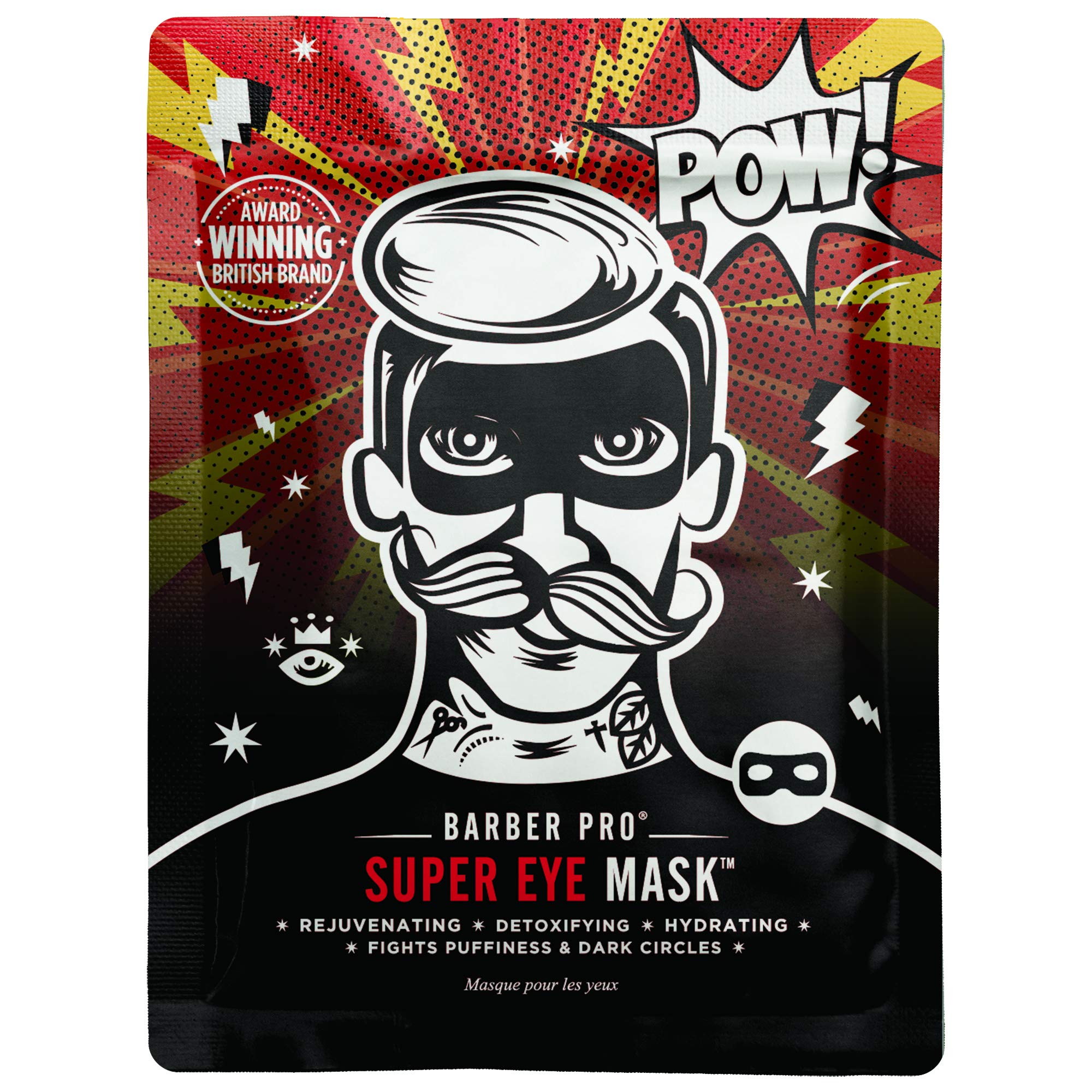 Barber Pro Super Eye Mask with Aloe Vera, Charcoal and Green Tea