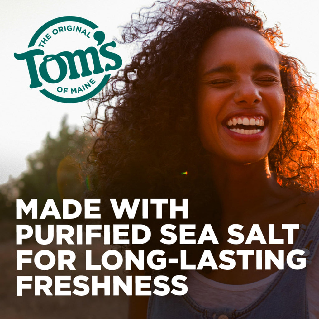 Tom's of Maine Sea Salt Natural Alcohol-Free Mouthwash, Refreshing Mint, 16 Fl Oz (Pack of 6)(Packaging May Vary)