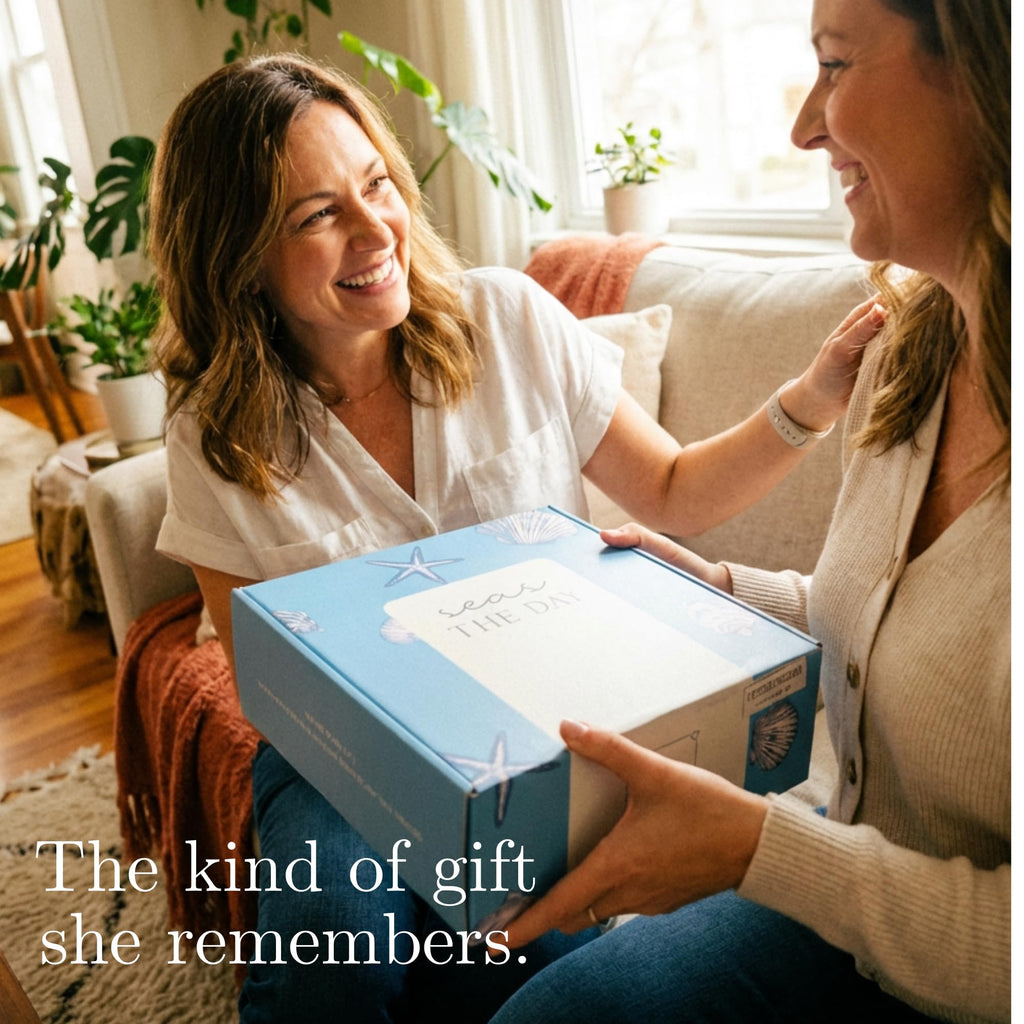 The Love Crate Co. Beach Gifts for Women, Self Care Gift Box, 15pc