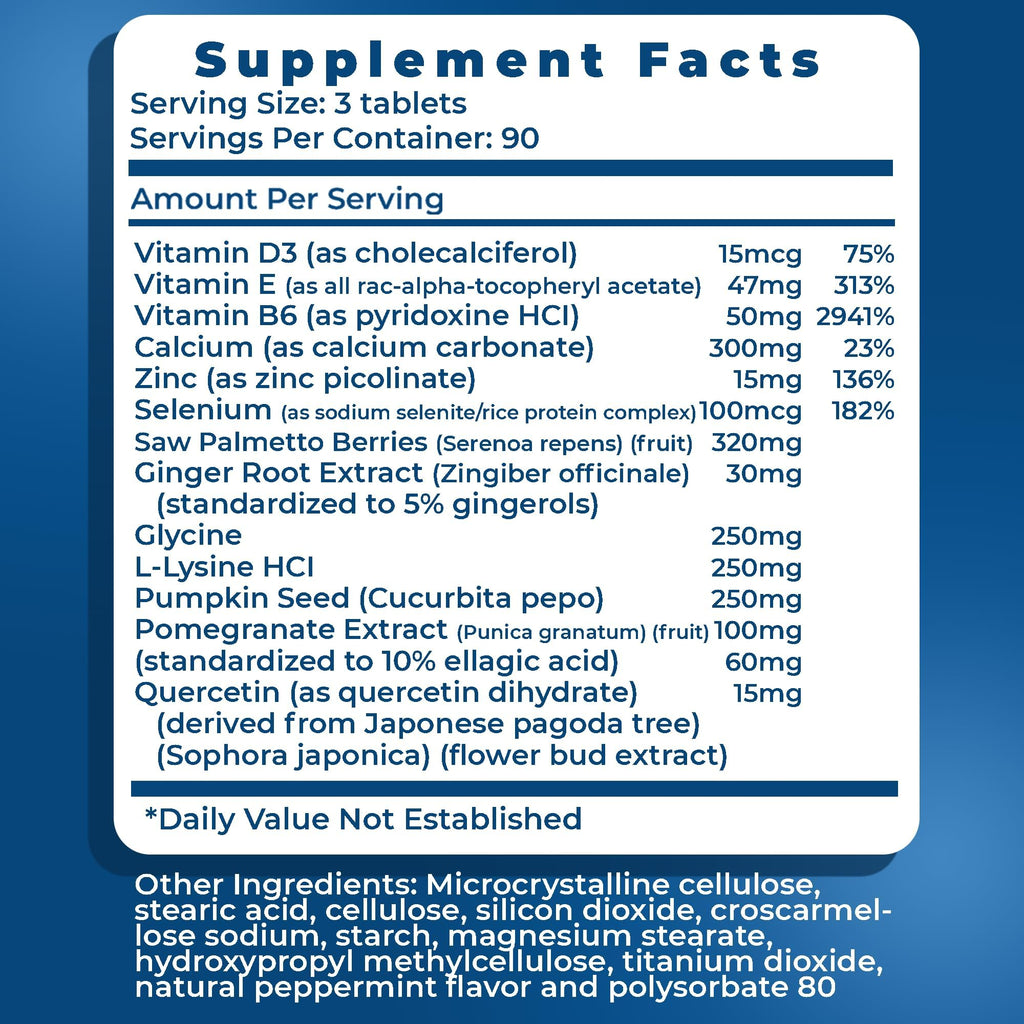 Real Health The Prostate Formula, Pomegranate, Zinc, Pumpkin - 270 Count