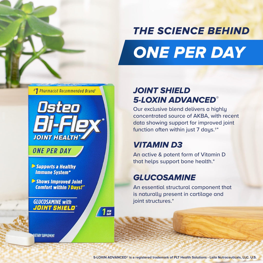 Osteo Bi-Flex One Per Day Vitamin D Supplement, Improve Joint Function, Support Bone and Immune Health, 130 Coated Tablets