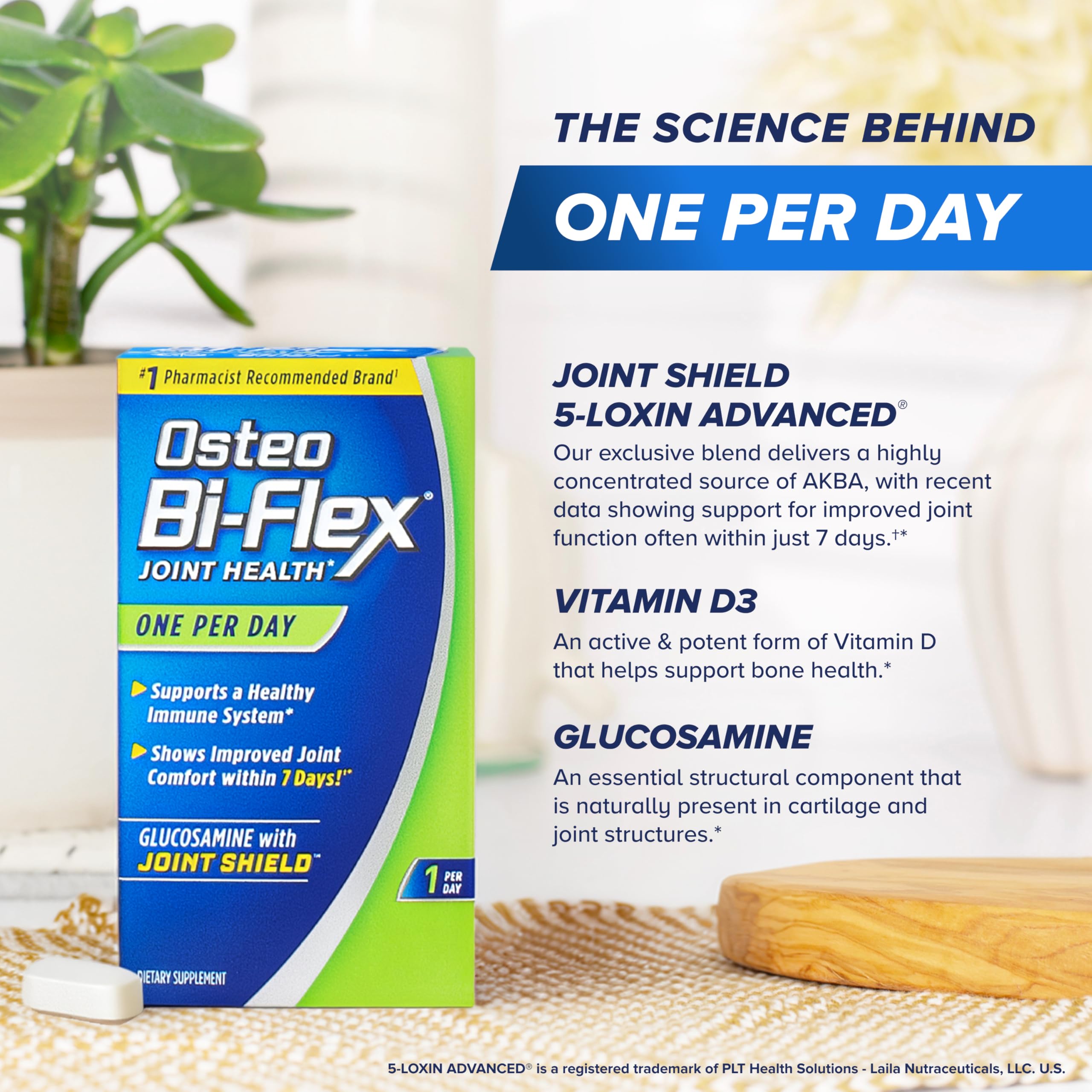 Osteo Bi-Flex One Per Day Vitamin D Supplement, Improve Joint Function, Support Bone and Immune Health, 130 Coated Tablets