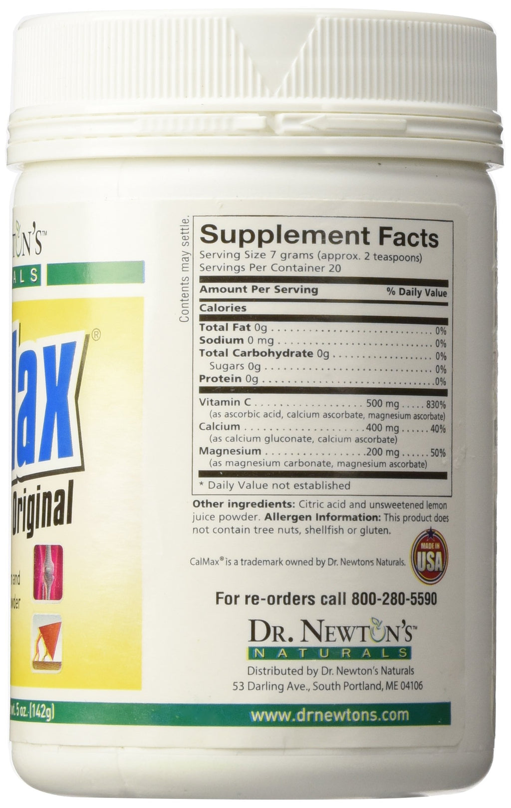 Dr Newtons Naturals CalMax Calcium Magnesium Vit C