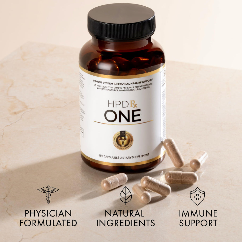 HPD Rx ONE Immunity Boost Multivitamin Supplements for Women and Men | Advanced Immunity Defense Support | Helps Immune Response | 1-Month Supply, 180 Capsules, Pack of 1