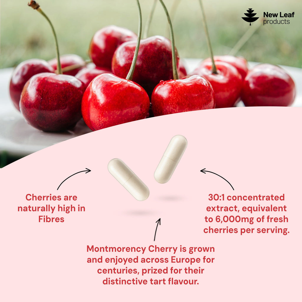 Montmorency Cherry 6000mg - 120 Capsules High Strength Concentrate - Natural Tart Cherry Vegan Supplements (not Tablets or Powder) - Non-GMO, 2 Months Supply - (2 per Serving) Made in the UK