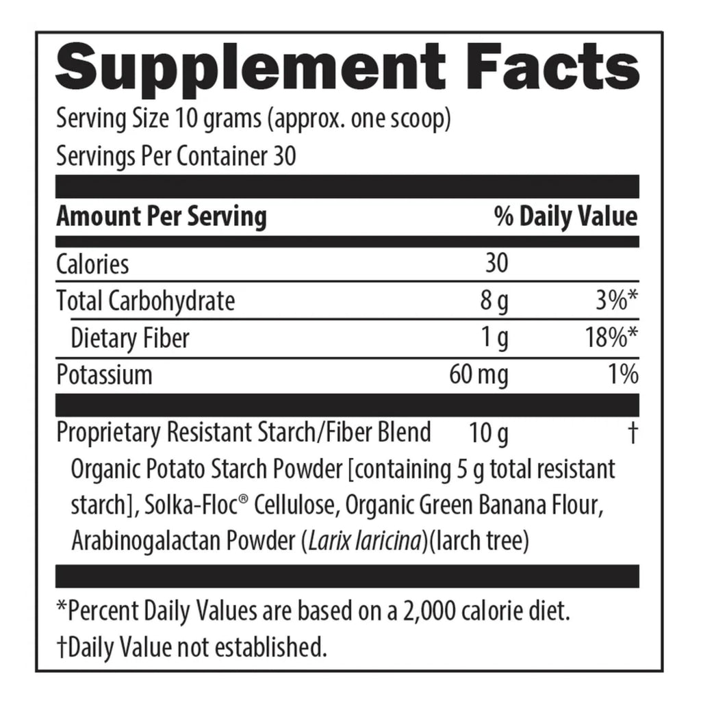 Dr. Christianson RS Complete - RS2 Resistant Starch Supplement Powder with Organic Green Banana Flour - Non-GMO + Dairy-Free Fiber Powder Supplement - The Metabolism Reset Diet (30 Servings / 300g)