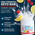 Dr. Boz Keto BHB Powder, Raspberry Lemonade Exogenous Ketones, 20 Count