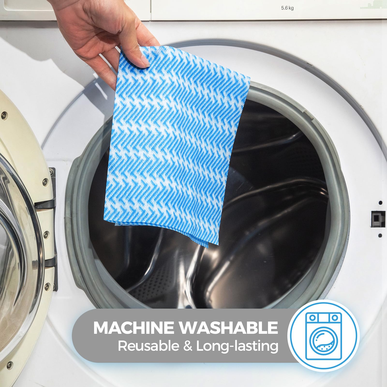 UKEENOR Disposable Dish Cloths,Multi use Reusable Cleaning Cloth,Machine Washable J Cloth,Heavy Duty Handy Cleaning Wipes 13.7" X 15.7" 40 Count