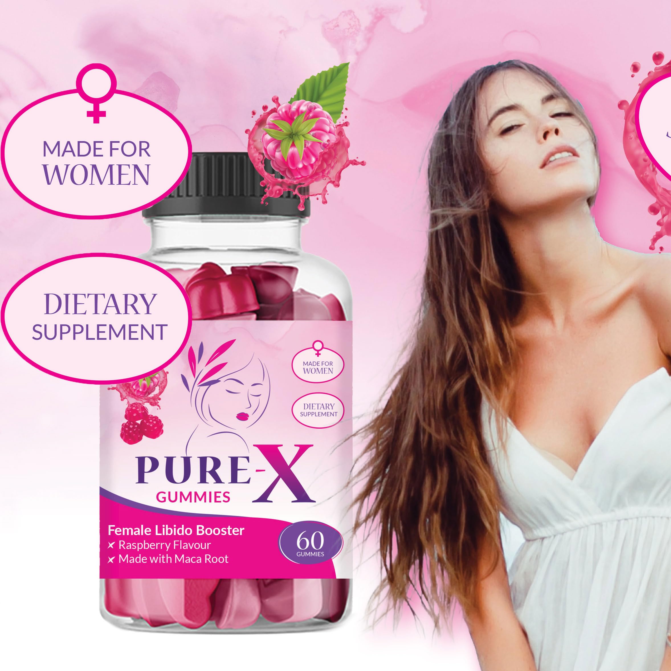 Pure X Gummies | Libido Boost for Women | with Maca Root | x60