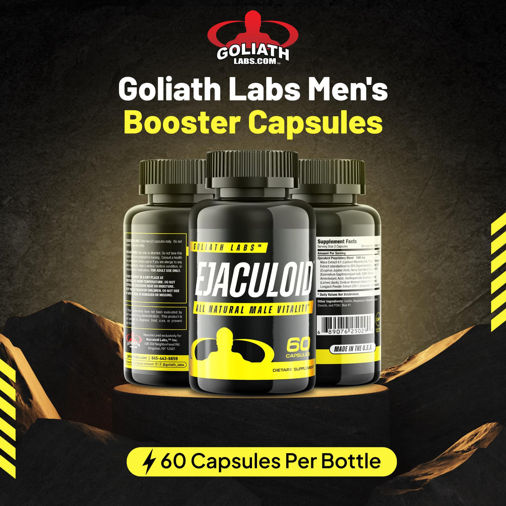 Goliath Labs Men's Gym Performance Booster Capsules [60 Veg Capsules/Bottle] Natural Strength Gainer Pills for - Supports Muscle Growth and Energy - Multivitamin Health Supplements for Athletes