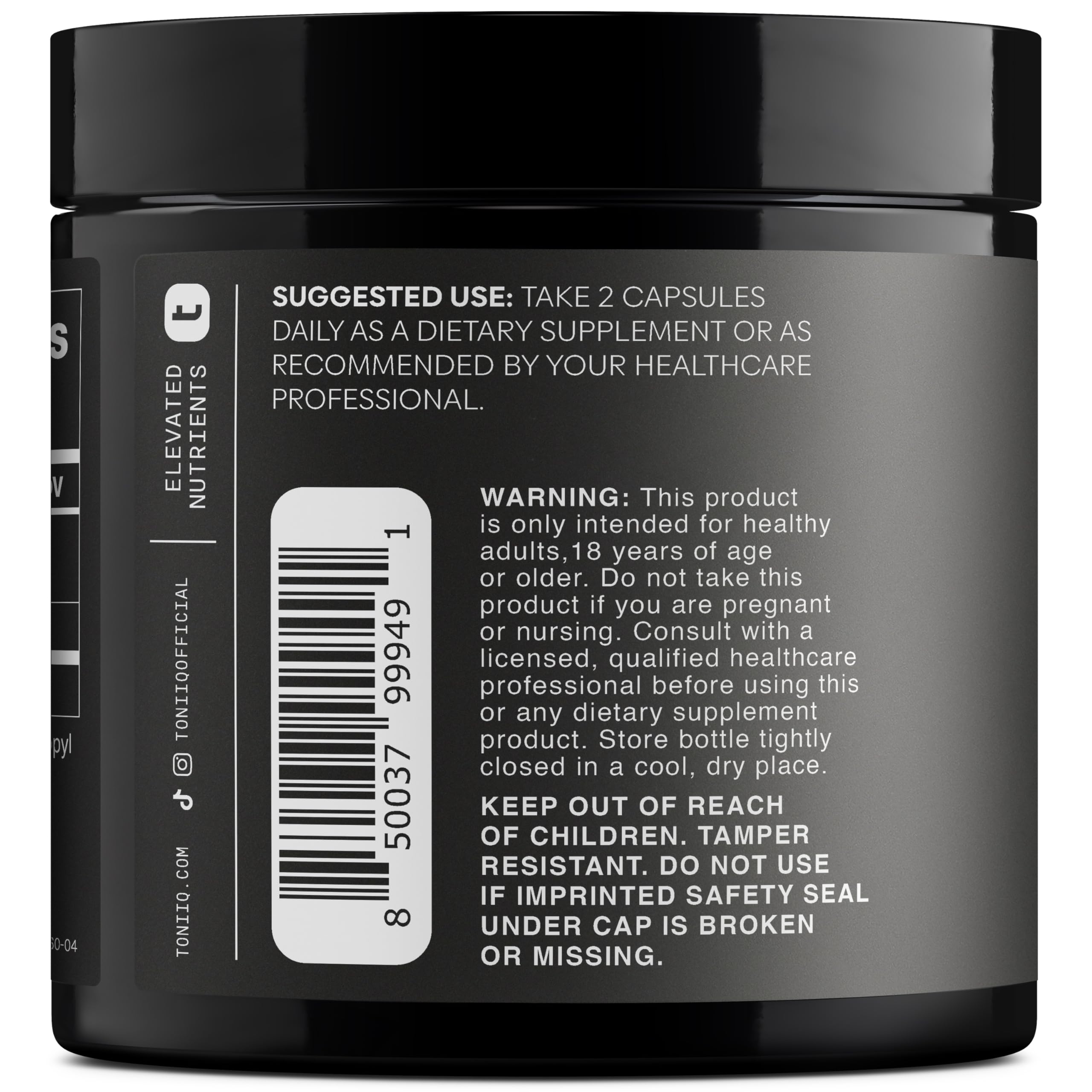 Toniiq Ultra High Purity Fisetin 500mg - 98%+ Higly Purified & Bioavailable Fisetin Supplement with MCT Oil for Absorption - Third-Party Tested Senolytic Supplements for Aging Support - 60 Capsules