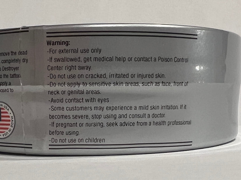 Tattoo Removal Cream Natural Fading system wrecking balm 2 week spartan perform