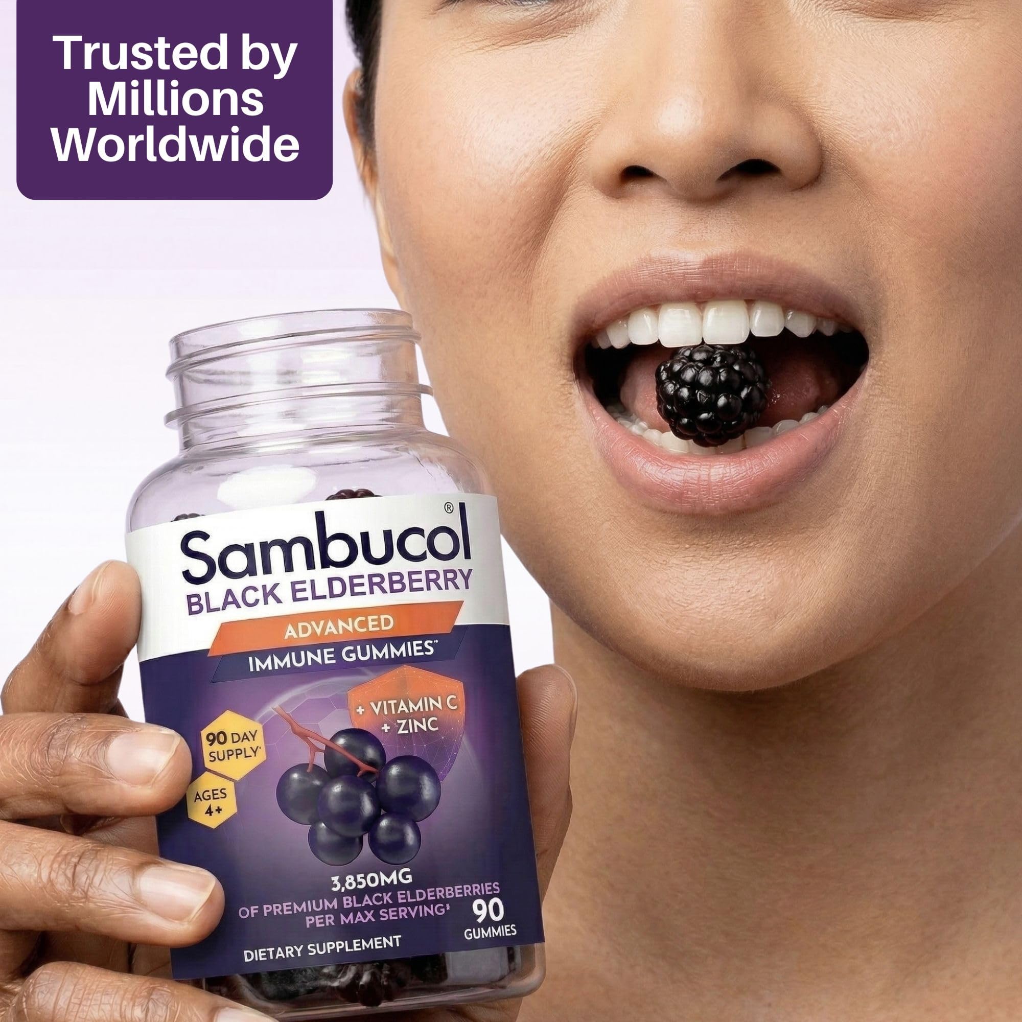 Sambucol Elderberry Gummies - Immune Support Supplement - 90 Count